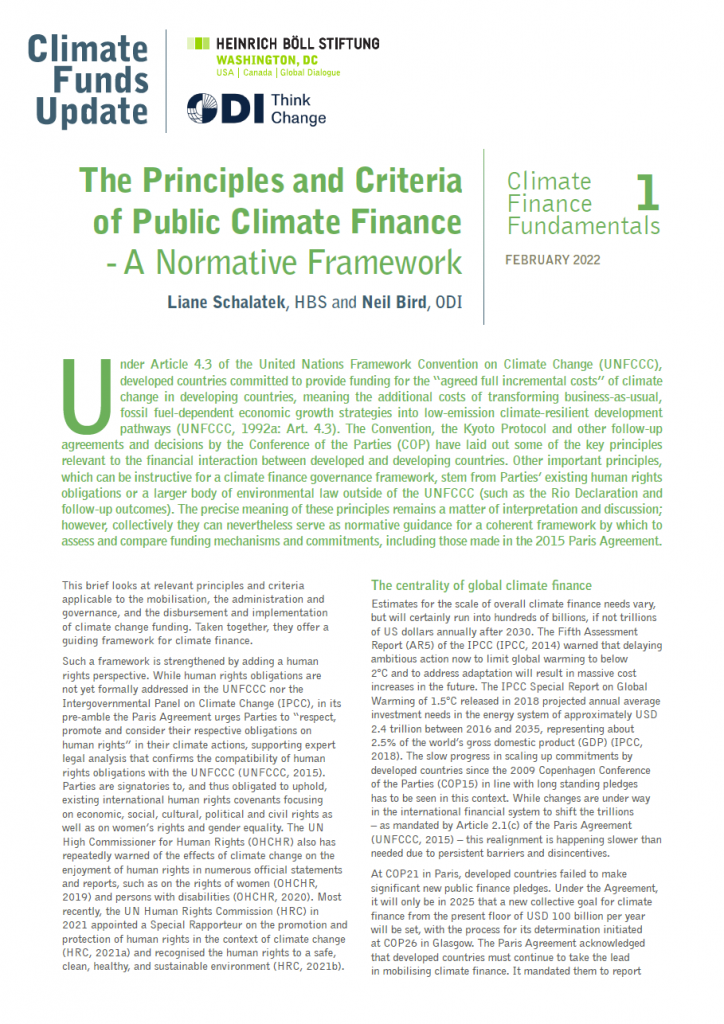 climate finance thesis