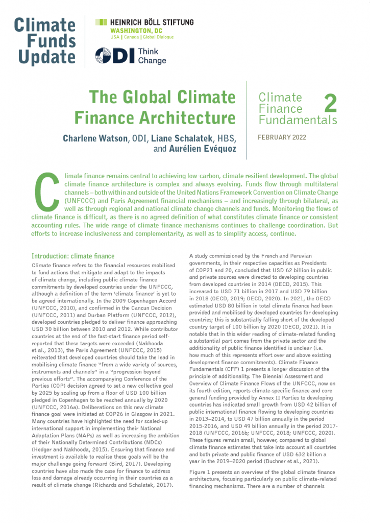 Climate Finance Fundamentals - Climate Funds Update